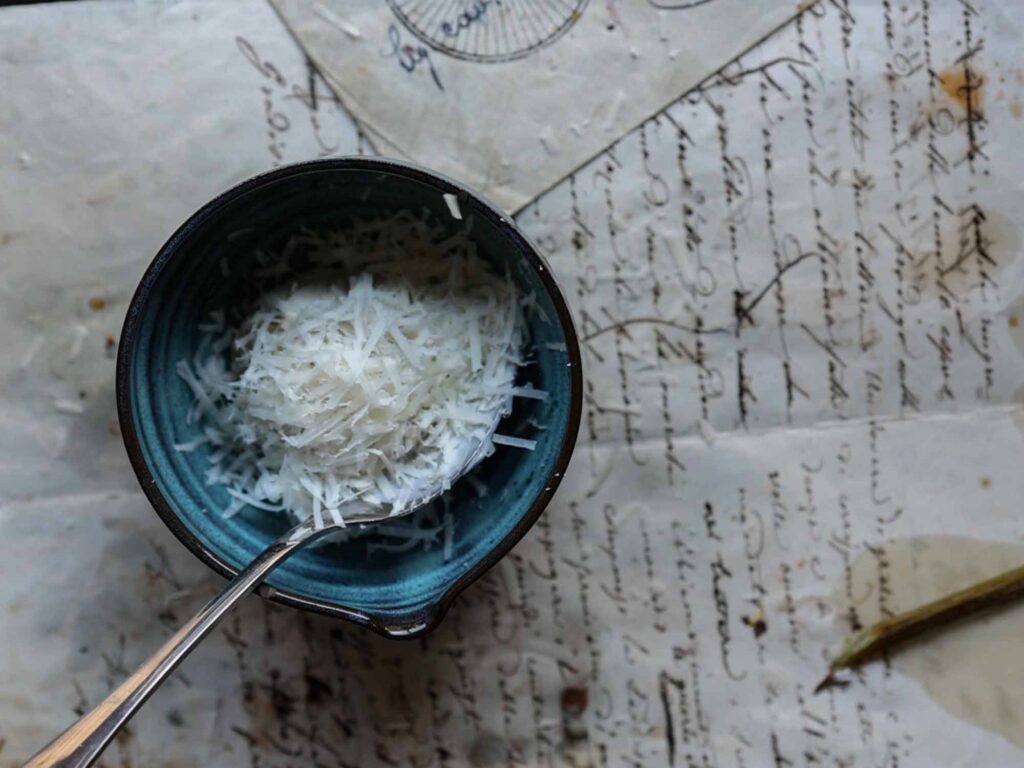 grated parmesan for dressing